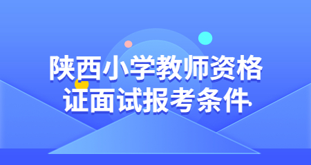 陕西小学教师资格证面试