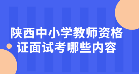 陕西中小学教师资格证